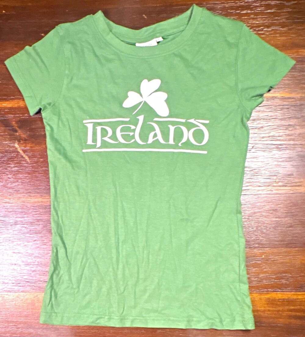Traditional Craft Women's S Ireland Shamrock T-Shirt St Patricks Day Green NWT
